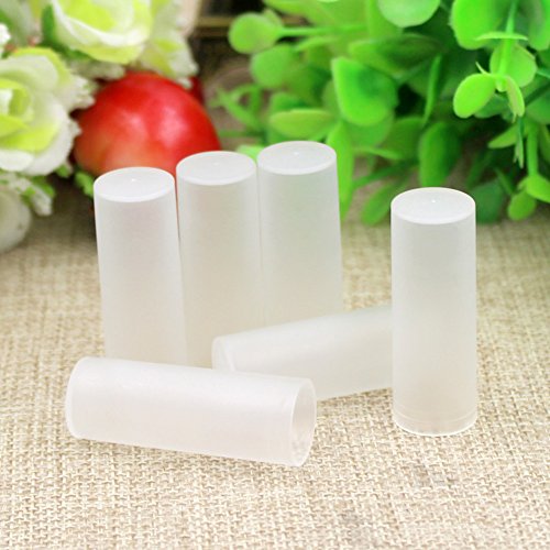 HugeStore 10 Stück 4ML Leer Lippenpflegestift Rohre Lippenbalsam Behälter mit Kappe Lippenstift-Hülsen Beige - 4