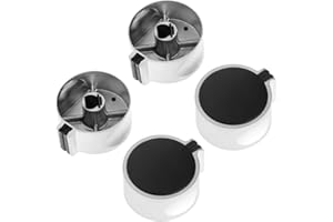 KEWUF 4 Pezzi Manopole Piano Cottura, 6mm Pomelli Cucina, Manopola Fornello a Gas, Manopole Forni, Gas Stufe Controllo Manopole, per Forno a Gas Piano Cottura Stufa Gas