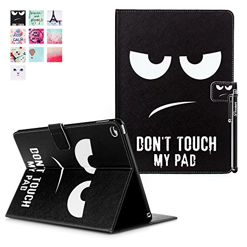 iPad Mini 4 Hülle, Deenor PU Leder Abdeckung Stand Flip Schutzhülle Hülle für Apple iPad Mini 4 Generation. (DON'T TOUCH MY PAD)