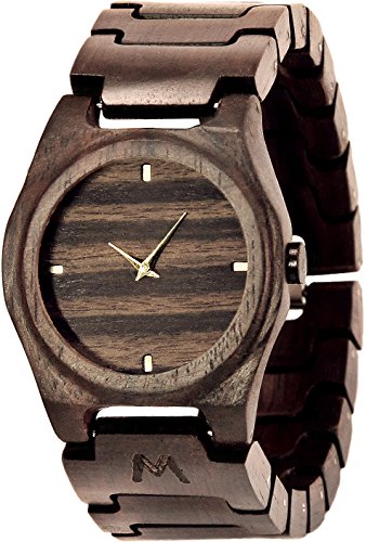 MATOA Gili - Holz-Armbanduhr handgefertigt aus recyceltem Ebenholz | Unisex Holzuhr fr Damen und Herren | Edle Geschenk-Verpackung aus Mahagoni-Holz MATOA Gili - Holz-Armbanduhr handgefertigt aus recyceltem Ebenholz | Unisex Holzuhr fr Damen und Herren | Edle Geschenk-Verpackung aus Mahagoni-Holz