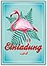 Produktbild Flamingo Einladungskarten zum Geburtstag ausgefallene Einladung für Kinder & Erwachsene und Mädchen und Junge Kindergeburtstag Hawaii Uraub Kribik Vogel Rosa Mint