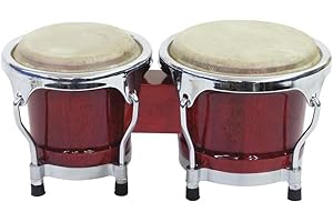 DIMAVERY BG-45 Bongo 4+ 5 Wine Red Professional Bongo Set