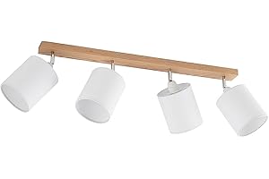 Lindby reflektor & spot 4 -punktowa 'Imarin ', styl skandynawski, m. in. do salonu, jadalni, kolor jasne drewno, drewno, żarówka E27