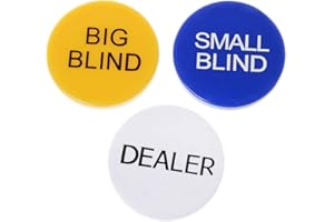 WT-DDJJK Carte à Jouer, Texas Hold'em Big Blind Small Blind Dealer Party Casino Poker Card Game Props