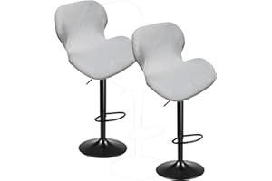 XGANGM Stretch Bar Stool Chair Covers Velvet with Backs Set of 2/4 Curved Bar Stool Covers Slipcover Swivel Dinning Chair Protector for Pub Kitchen Counter Stool Chair,White,2PCS