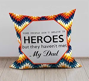 DreamVio Soft Fabric Cushion, Pillow for World's Best Dad,Pyare Papa,Gifts for Daddy,Grandpa on Birthday's & Father's Day Color : Blue Size : 12 x 12 inch Design 17