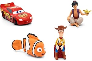 tonies Collection Héros Disney, 4 Personnages Tonie avec Histoire Audio et chansons pour conteuse Toniebox : Toy Story, Cars, Aladdin, Nemo - boîte à Histoires Vendue séparément