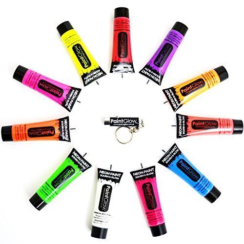 UV NEON FACE & BODY PAINT 10ML COLOURS AVAILABLE by PaintGlow (1, UV Green)