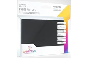 Gamegenic, GGS11018ML Prime SleevesCard Deck Holde, Black, 100 Pack