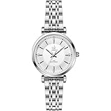 SHENGKE SK Relojes clásicos para Mujer, Reloj de Vestir a la Moda para Mujer, Correa de Acero Inoxidable sólido, Correa de Cu