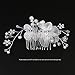 ROSENICE Bridal Hair Combs Hair Slides Hair Charm Clips Crystal Rhinestones Pearls Decor
