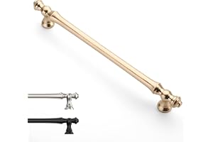 9BUILD 6 stycken skåphandtag guld hålavstånd 192 mm handtag för köksskåp zinklegering möbelhandtag kökshandtag möbler köksskå