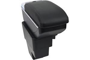 OYHCM Accoudoir Convient pour KIA RIO STONIC 2015-2022 Noir Accoudoirs avec Compartiment de Rangement Central Console Organiseur et Porte Boisson