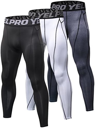 YuerlianRunning Leggings for Men Sport Fitness Tights Workout Quick Dry Base Layer Pants for Athletic Gym Cycling Yoga