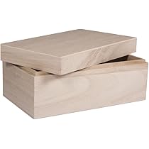 Boîte En Bois Naturel Glorex – Idéale Pour Bricolage, Rangement Créatif Ou Décoration