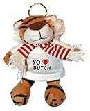 camiseta personalizada Tigre de peluche (llavero) con Amo Butch en la camiseta (nombre de pila/apellido/apodo)