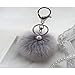 Produktbild Culater Kreative Bunte Weiche Plüsch Pelz Ball Schlüsselanhänger Tasche Plüsch Auto Schlüsselanhänger Auto Schlüsselanhänger (Gray)
