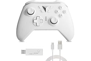 Mando inalámbrico Xbox One para PC, Controlador Wireless Controller PS3 y Windows PC Gamepad (White)