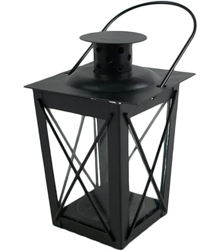 ATMOSPHERA Lanterne En Métal Ethnique Allure Ethnique - H. 31 Cm - Noir