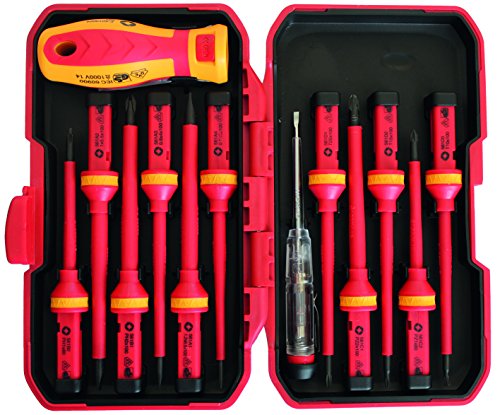 Leman 57012 - Valigetta di 12 punte isolata speciale elettricista