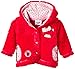 Julius Hüpeden Baby Girls "Cute" aus Fleece mit Kapuze Jacket, Multicoloured (rot 181661), 6-9 Months (Manufacturer size 74)
