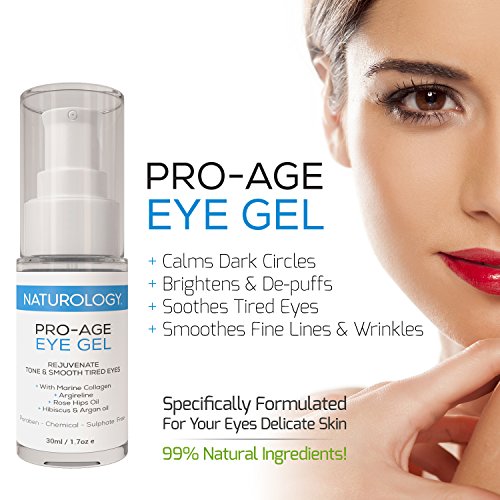 Naturology Anti Ageing Eye Serum By Naturology. UK MADE 99% *Natural & Organic* PRO AGE, Cooling, Eye-enhancing Gel, Guaranteed to Leave Your Eyes Feeling Awake, Toned Smooth & Wrinkle Free. Banish Dark Circles & Bags Under Eyes. Forget Harsh Chemicals, Instead Use Our Clinically Proven 99% Natural Eye Serum To Bring Life Back Into Tired Eyes. The Skin Around Your Eyes Is Delicate, We Never Use Chemicals, Parabens Or Sulphates Only Proven Organic Ingredients.