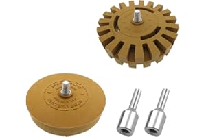 DAJASD Lot de 2 gommes à feuille, gomme, perceuse, enlever les résidus de colle, gomme, visseuse sans fil, enlever les films et autocollants pour ou voiture (diamètre 20 mm / 88 mm)