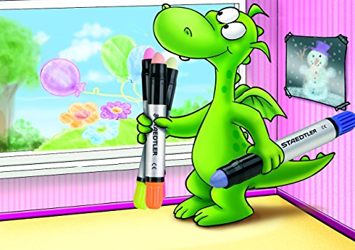Staedtler 2390G1 C6 Noris Club Gelmalstifte (Effekt-Farben, perfekt für kleine Kinderhände, superweich und farbintensiv, auch ideal für das deckende Malen auf Fensterglas, 6 Stück) - 4