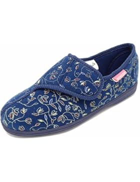 Dunlop Damen Hausschuhe Bluebell, mit Klettverschluss, maschinenwaschbar
