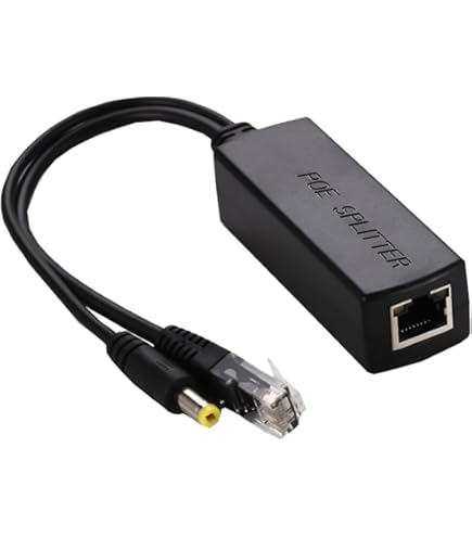 ANVISION 4 Pack Active 48V to 12V Waterproof PoE Splitter Adapter, IEEE 802.3af Compliant, 10/100Mbps for IP Camera AP-Voip Phone and More, White