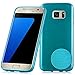 Produktbild Samsung Galaxy S7 Silikon-Hülle in TÜRKIS von Cadorabo - TPU Schutz-hülle Edelstahl-Optik gebürstet BRUSHED Design - Handy-hülle Bumper Case Back-Cover in TÜRKIS