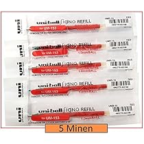 Uni Ball Signo Gel Impact UM-153 Tintenroller | Schwarze Tinte, 1,0 Mm Breite, Nachfüllbar