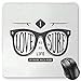 Produktbild HYYCLS Quote Mauspads, I Love Surf as My Life or Maybe Much More Text in Hipster Sunglasses, Standard Size Rectangle Non-Slip Rubber Mousepad, Charcoal Grey and Coconut