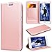 Produktbild Huawei Honor 6A Hülle, CE-Link Lederhülle Ledertasche Schutzhülle Premium PU Leder Flip Wallet Case Innere Weiche Silikon Handy Tasche Schale Etui mit Kartenfach Magnet Standfunktion Protective Cover Schutz für Huawei Honor 6A (5 Zoll) Handyhülle - Rose Gold
