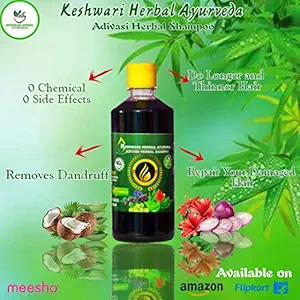 KESHWARI HERBAL AYURVEDA ADIVASI HERBAL SHAMPOO (500Ml)