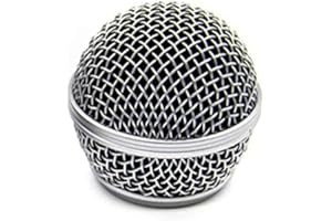 ZHIXTEU Grille de Remplacement pour Shure SM58 PG58 BETA58A BETA87A, Microphone Vocal Tête Boule Microphones Sans Fil Grille Ecran Vents (SM58)