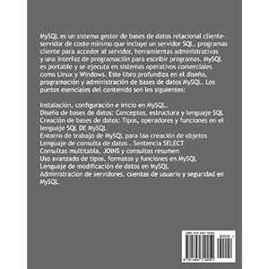 MySQL. Diseño, Programación y Administración de Bases de Datos