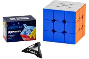 TAOLELE Cubo de Velocidad, MoYu WeiLong WRM V9 3X3 Speed Cube Magnetic Versión Magic Cube Profesional Sin Pegatinas Durable y Flexible Puzzle Cube
