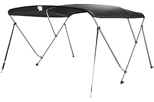 MiDMarine Premium Fabric Boat Bimini Top Canopy, 3 Bow, Multiple Colour & Size Option