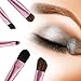 ACEVIVI 5 pcs Synthetic Hair Eye Makeup Tools Professional Eyeshadow Brush Makeup Kit with Rose Tube Case