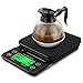 Produktbild Ponangaga Digitale Küchenwaage Schwarz 0,1 g/3kg, Tragbare Coffee Scale Tragbare Elektronische Waagen Kitchen Food Scale mit Timer LED Anzeige, 19,5x13cm
