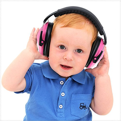 Kinder Kapselgehörschutz, Gehörschutz für Kids/Baby, NRR 26dB/SNR 30dB von Fnova ,Größe stufenlos verstellbare Kopfbügel Ohrenschützer für Kinder,extrem leicht und weich Baby/Kids Ear Muffs gehörschutzes für das Fest Konzert oder Feuerwerk(Rosa) - 6