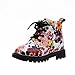 Produktbild Longra Baby Kinder Jungen Mädchen Blumen Schuhe Kinder Martin Stiefel Baby Schuhe Casual Kinder Schneestiefel Warme Winterschuhe (1-5Jahre (21CM 1Jahre, White)