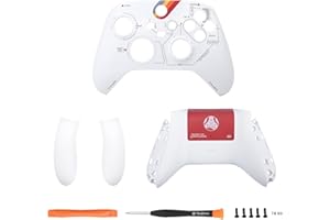 LOKOHO Front Housing and Back Shell Faceplate for Starfield Edition Compatible with Xbox Series X/S Controller, Soft Touch Customizable Accessories for Series X/S Controller Skin