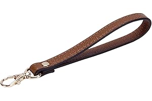 VanEnjoy Genuine Leather Keychain Wristlet Keychain Strap for Wallet Purse Clutch Cellphone Wristlet Key