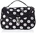 Leegoal Black Zipper Cosmetic Bag Toiletry Bag Make-up Bag Hand Case Bag with Dot Patterns