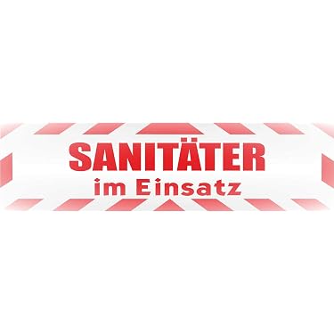 Kiwistar Magnetschild „Sanitäter“ – 30 Cm, Blau, Reflektierend, Für Auto & Metallflächen
