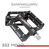 SMS eveter Anti rutschpedale Mountain Bike Pedali per bici da corsa trekking Bicicletta Nylon resina Pedale 352, Nero