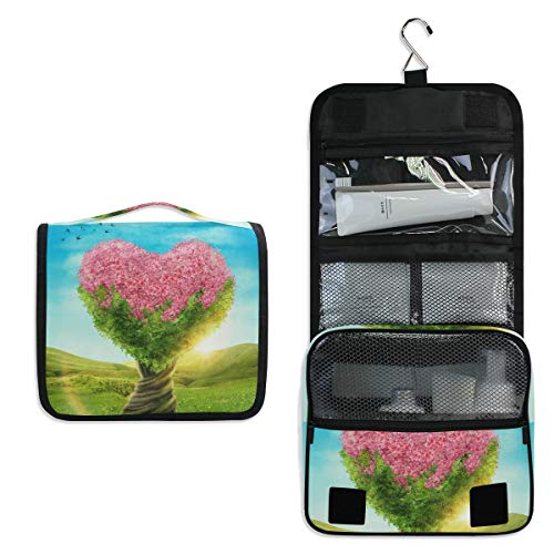 Preisvergleich Produktbild Doshine Kulturbeutel, Frühlingsblumenbaum, zum Aufhängen, große Aufbewahrung, Make-up-Tasche für Frauen, Mädchen, Reisen, Badezimmer