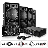 Kopfhörer Elektronik-Star PA Anlage Bassbrigade USB Set Verstärker Boxen Mixer 4000W